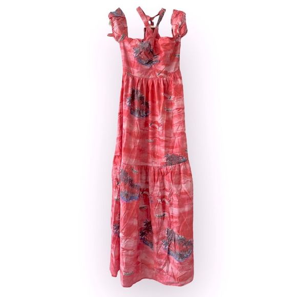STAUD Dresses & Skirts - STAUD Dress in Red Island Print